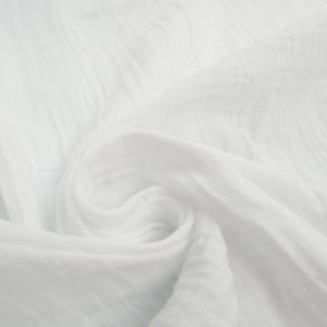 Tissu gaze de coton blanc Bio Manon - Mercerine