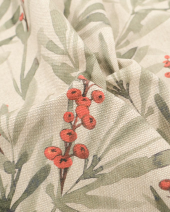 Tissu Aspect Lin Merry Christmas - Mercerine