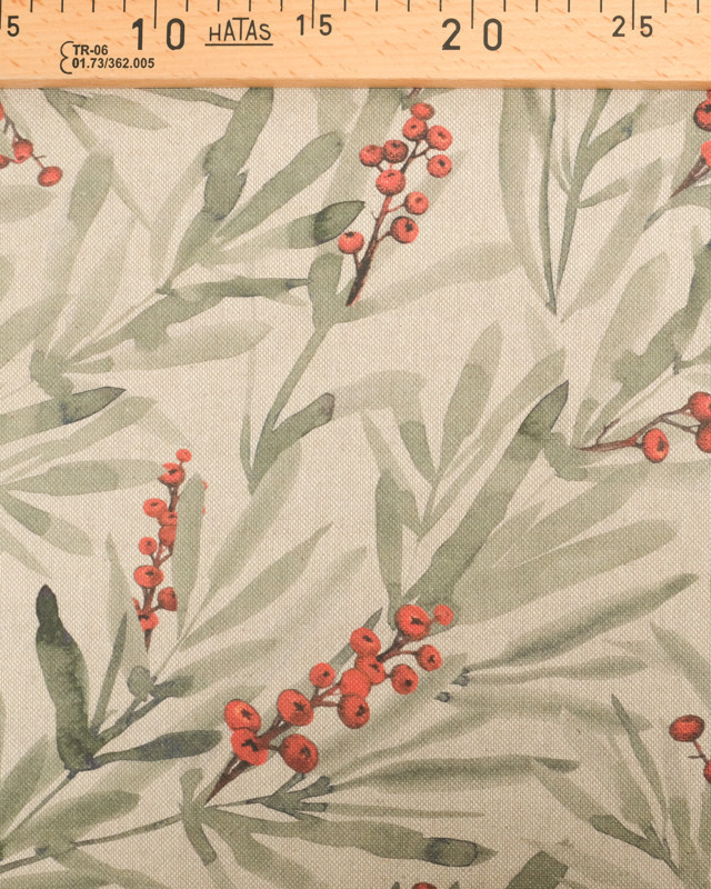 Tissu Aspect Lin Merry Christmas - Mercerine