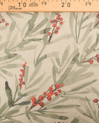 Tissu Aspect Lin Merry Christmas - Mercerine