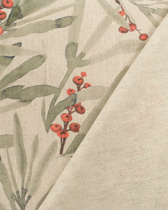 Tissu Aspect Lin Merry Christmas - Mercerine