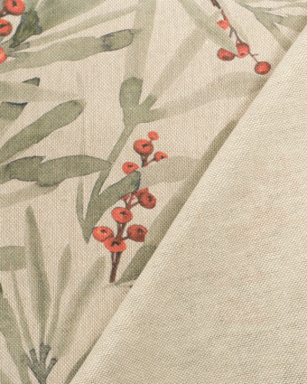 Tissu Aspect Lin Merry Christmas - Mercerine