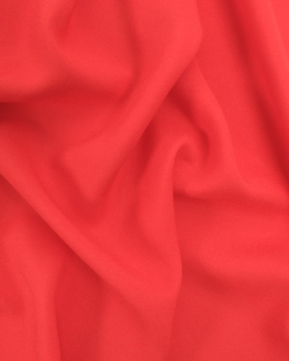Tissu Viscose Rouge Corail Alina - Mercerine