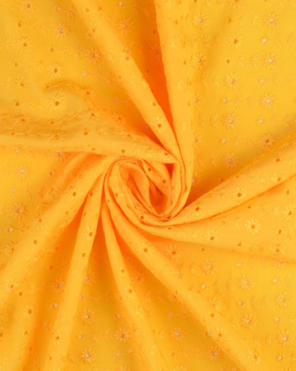 robe trapèze jaune moutarde en rayonne (viscose et polyamide) à manches