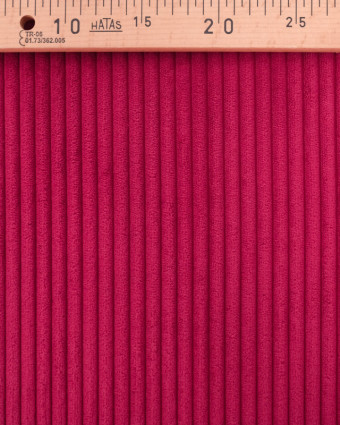 Velours Grosses Côtes Rouge Framboise Zoé  - Mercerine