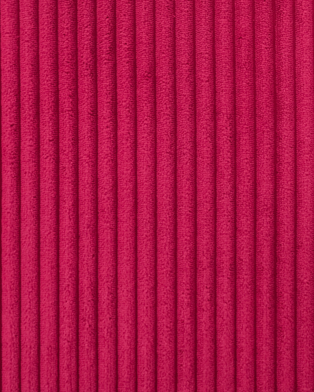 Velours Grosses Côtes Rouge Framboise Zoé  - Mercerine