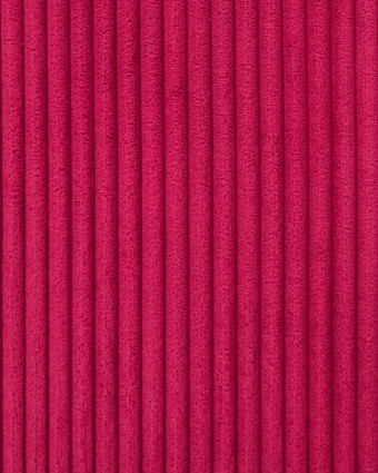 Velours Grosses Côtes Rouge Framboise Zoé  - Mercerine