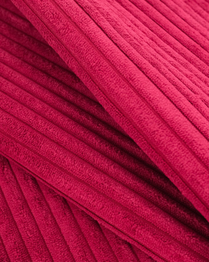 Velours Grosses Côtes Rouge Framboise Zoé - Mercerine