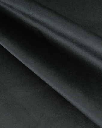 Tissu Velours Epais Ameublement Noir - Mercerine