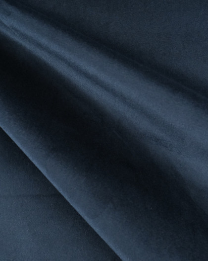 Tissu Velours Epais Ameublement Bleu Fonce - Mercerine