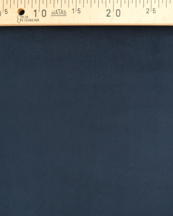 Tissu Velours Epais Ameublement Bleu Fonce Elise - Mercerine