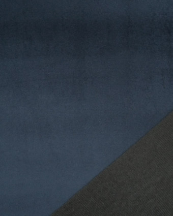 Tissu Velours Epais Ameublement Bleu Fonce Elise - Mercerine