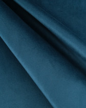 Tissu Velours Epais Ameublement Bleu Elise