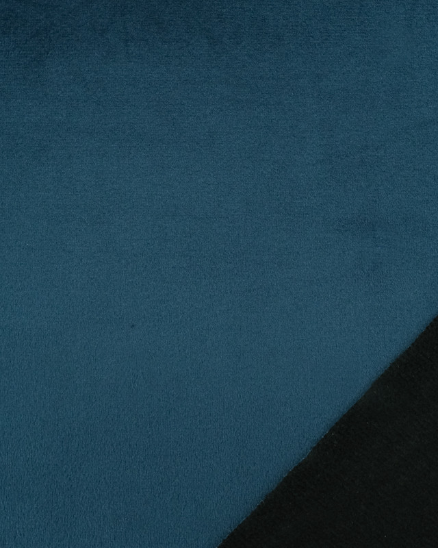 Tissu Velours Epais Ameublement Bleu Elise - Mercerine