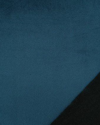 Tissu Velours Epais Ameublement Bleu Elise - Mercerine