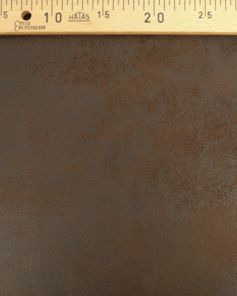 Tissus au mètre : Tissu Effet Cuir Madagascar Marron Chocolat - Mercerine