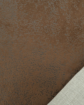 Tissus au mètre : Tissu Effet Cuir Madagascar Marron Chocolat - Mercerine