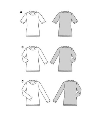 Patron T-shirt Burda 5876 - Mercerine
