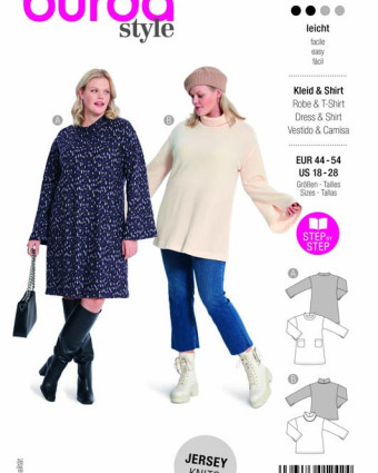 Patron Robe & tee-shirt Burda 5866 - Mercerine