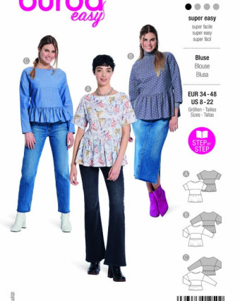 Patron de couture femme Blouse Burda 5856 - Mercerine