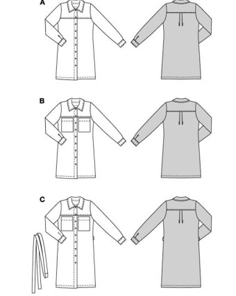 Patron Robe Burda 5854 - Mercerine