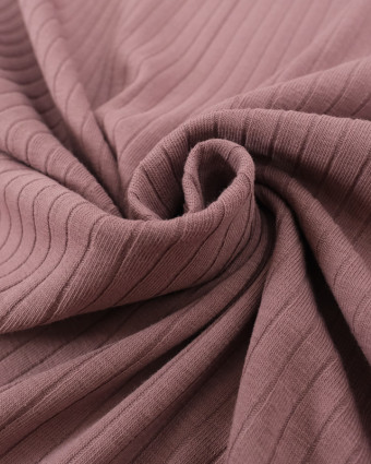 Tissu jersey Cotelé Parme - Mercerine