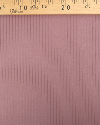 Tissu Maille Cotelée  Parme  - Mercerine