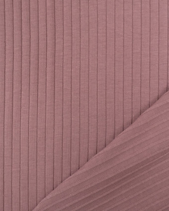 Tissu Maille Cotelée  Parme  - Mercerine