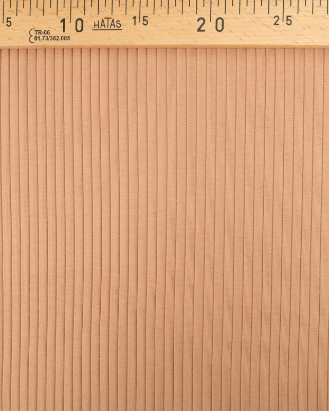 Tissu au mètre : Jersey Cotelé Noisette - Mercerine