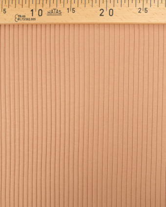 Tissu au mètre : Jersey Cotelé Noisette - Mercerine