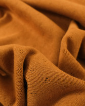 Tissu Maille Pointelle Douce Caramel