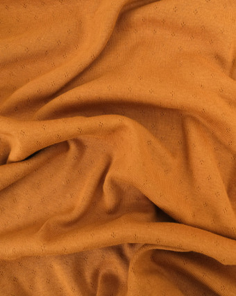 Tissu Maille Ajourée Douce  Caramel  - Mercerine