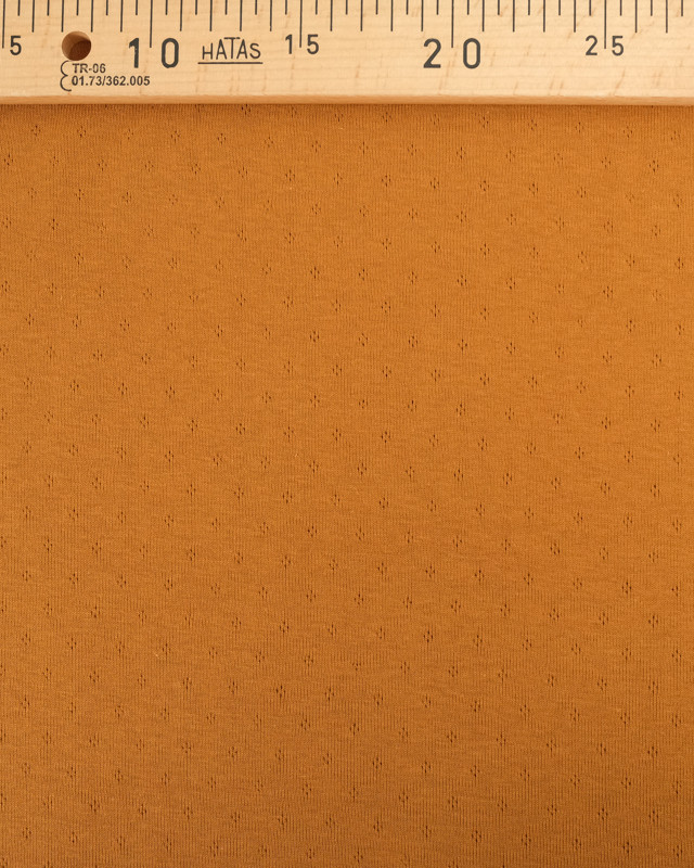 Tissu Maille Ajourée Douce  Caramel  - Mercerine