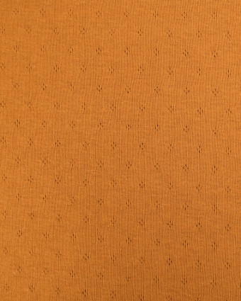 Tissu Maille Ajourée Douce  Caramel  - Mercerine