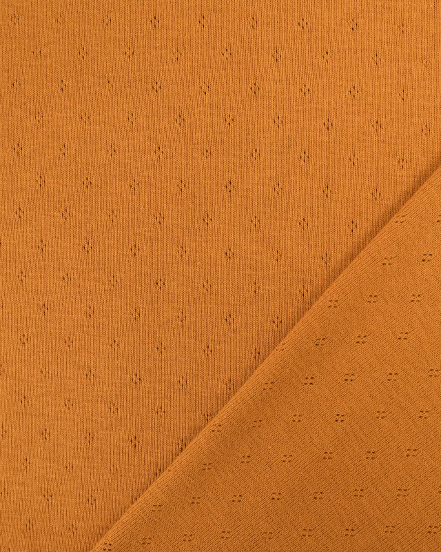 Tissu Maille Ajourée Douce  Caramel  - Mercerine