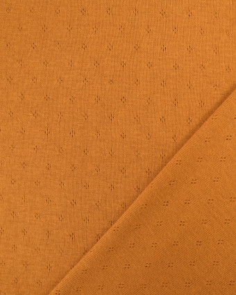 Tissu Maille Ajourée Douce  Caramel  - Mercerine