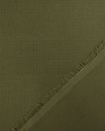 Tissu Mini Nid D'Abeille  Kaki  - Mercerine