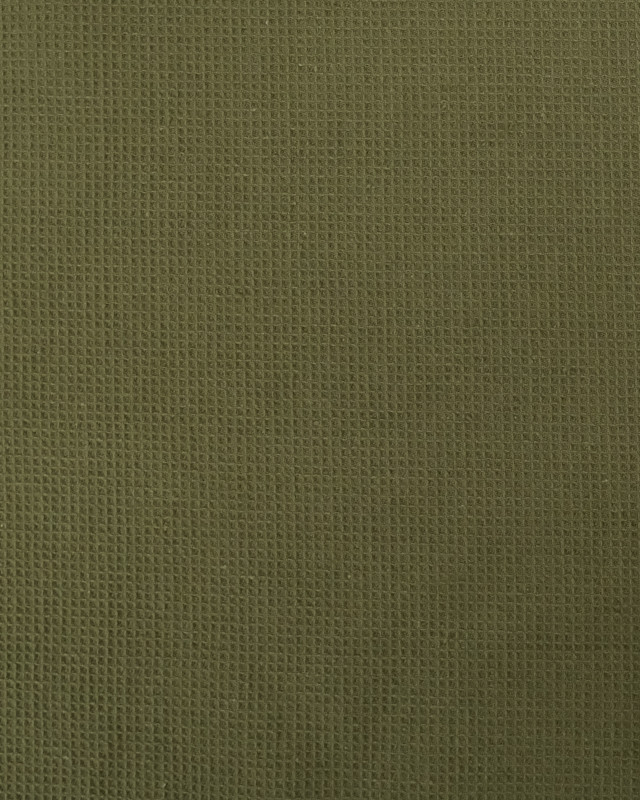 Tissu Mini Nid D'Abeille  Kaki  - Mercerine