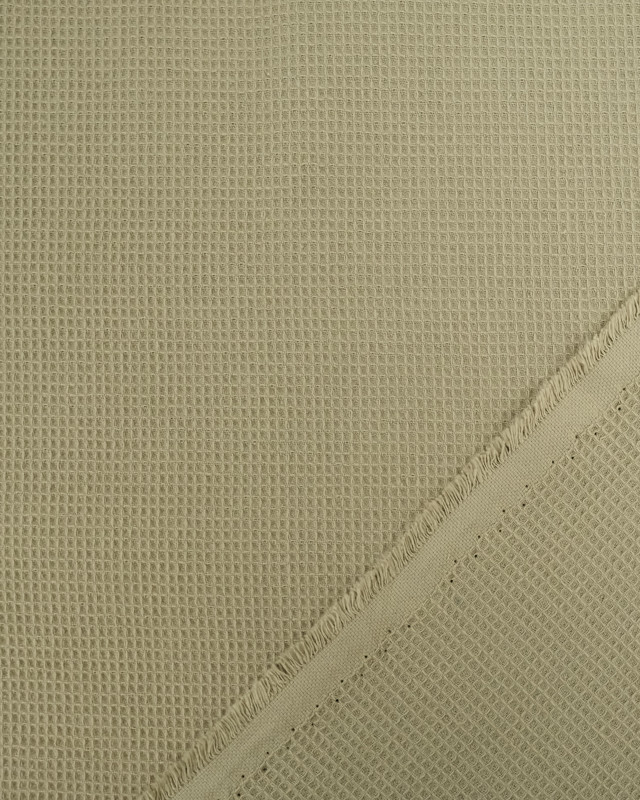 Tissu Mini Nid D'Abeille Vert Sauge  - Mercerine