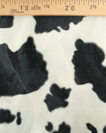 Tissu Deguisement Peau De Vache Graou Blanc  - Mercerine