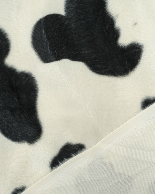 Tissu Deguisement Peau De Vache Graou Blanc  - Mercerine