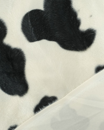 Tissu Deguisement Peau De Vache Graou Blanc  - Mercerine