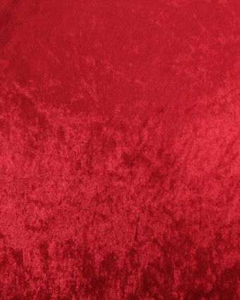 Tissu Velours Froisse Rouge - Mercerine