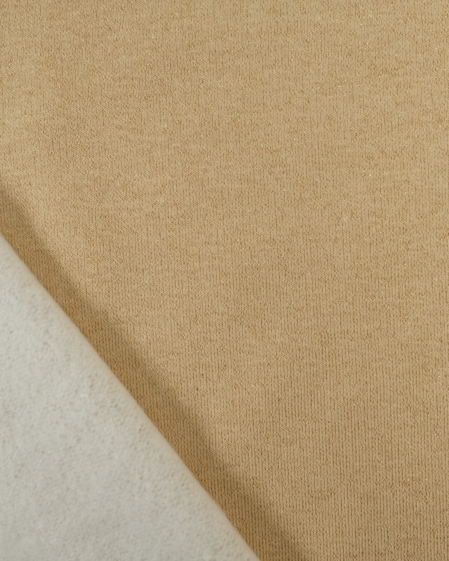 Tissus en ligne : Tissu Sweat French Terry Lurex Oeketex Vanille Or  - Mercerine