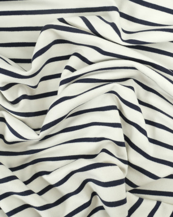 Jersey De Coton Imprime Mariniere - Mercerine