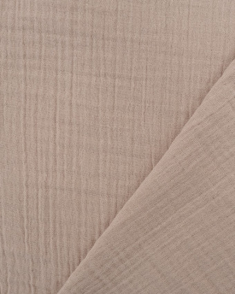 Tissu Double Gaze grande largeur gris galet Oeko-tex - Mercerine
