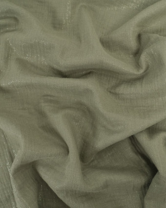 Double Gaze Scintillante Vert Kaki Oeko-Tex - Mercerine