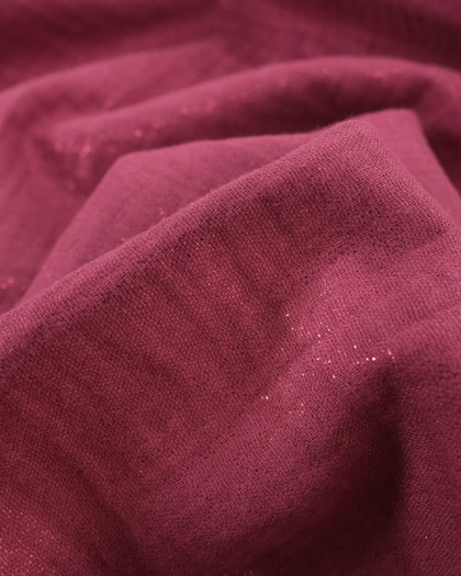Double Gaze Scintillante Framboise Oeko-Tex- Mercerine