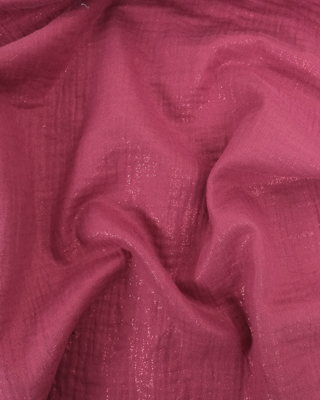 Double Gaze Scintillante Framboise Oeko-Tex- Mercerine
