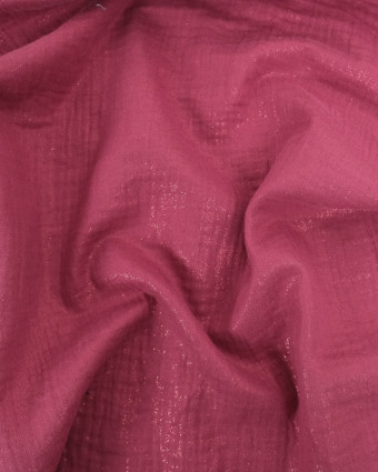 Double Gaze Scintillante Framboise Oeko-Tex- Mercerine